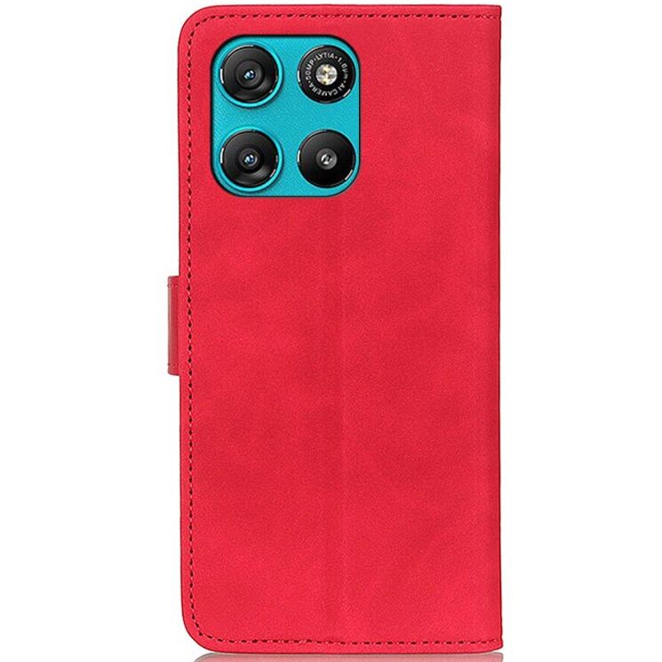 Чохол-книжка з застібкою KHAZNEH Retro Wallet для Motorola Moto G57 Power / G67 Power - Red: фото 4 з 9
