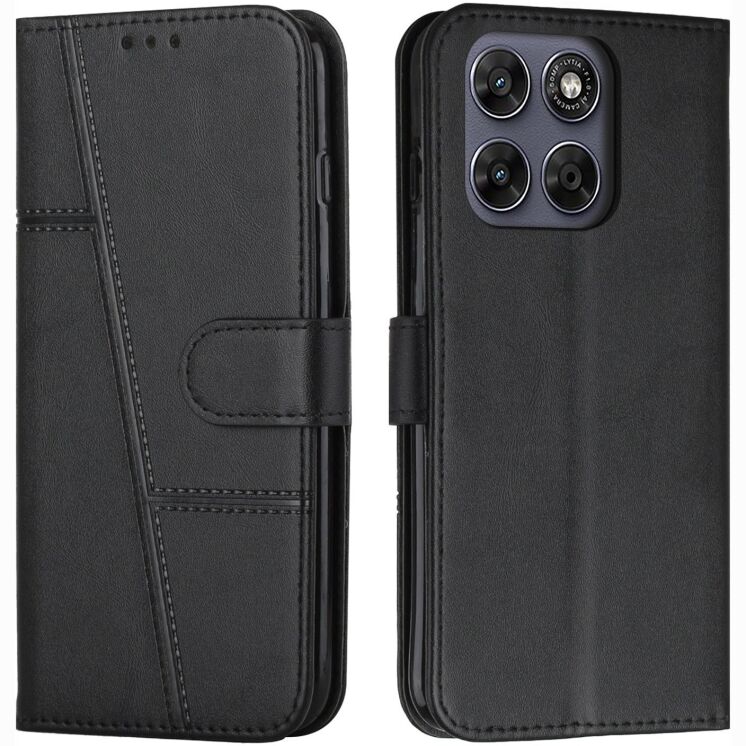 Чохол-книжка з застібкою UniCase Jet Cover для Motorola Edge 70 Pro - Black: фото 1 з 10
