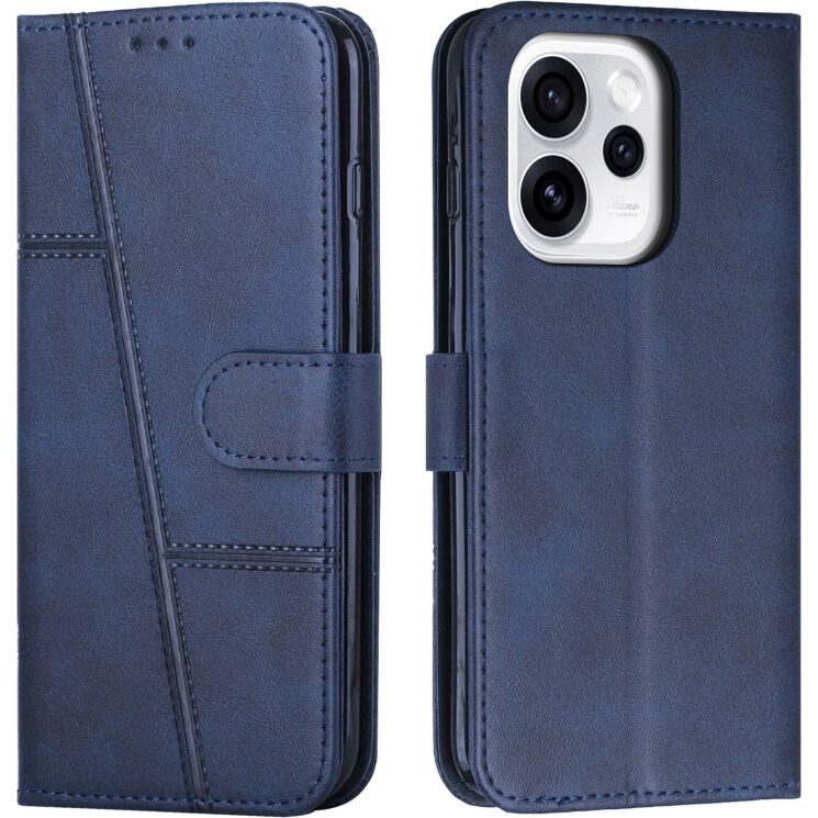 Чехол-книжка с застежкой UniCase Jet Cover для OPPO Reno 15 - Blue: фото 1 из 11