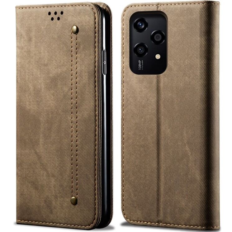 Чохол-книжка UniCase Jeans Wallet для Honor 200 Lite - Khaki: фото 1 з 6