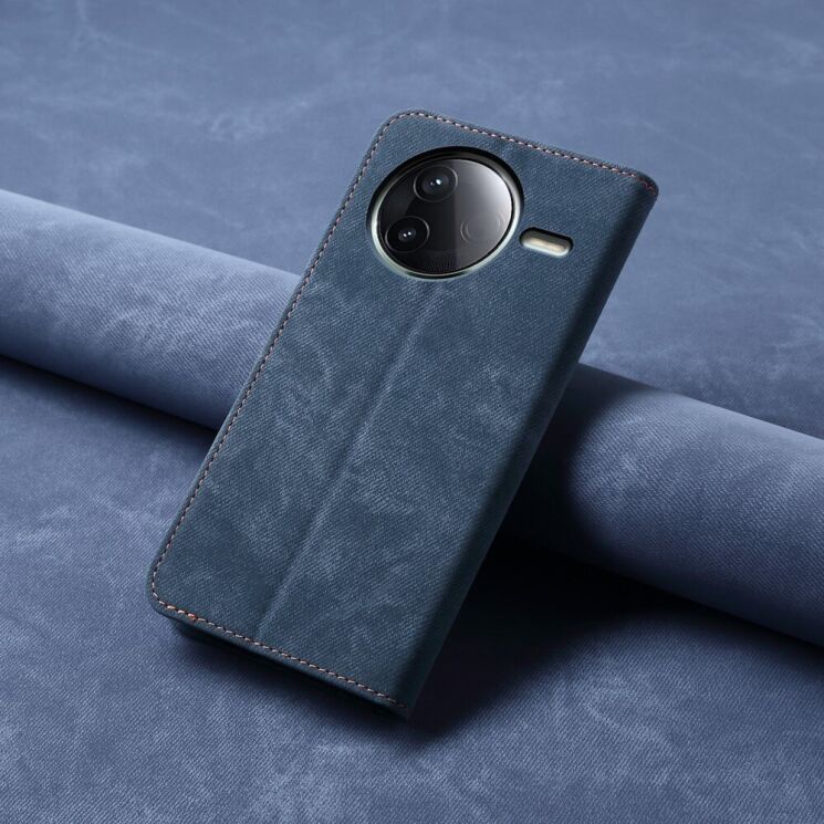 Чехол-книжка UniCase Jeans Wallet для Xiaomi Poco F7 Ultra - Blue: фото 7 из 7
