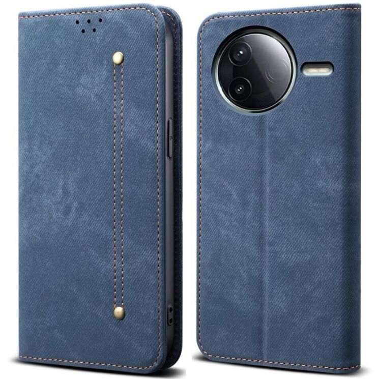 Чехол-книжка UniCase Jeans Wallet для Xiaomi Poco F7 Ultra - Blue: фото 1 из 7