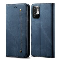Чехол-книжка UniCase Jeans Wallet для Xiaomi Redmi Note 10 5G / Poco M3 Pro - Blue: фото 1 из 9