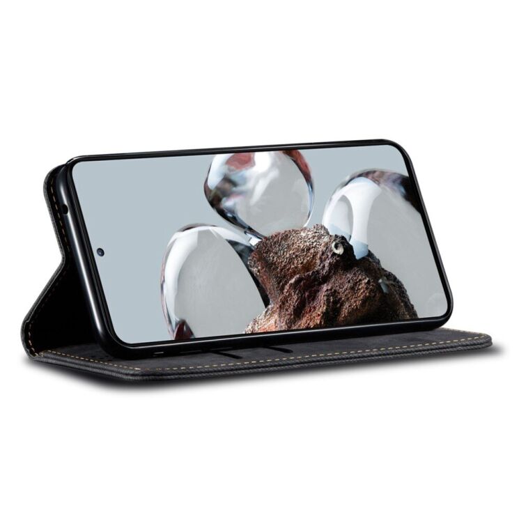 Чехол-книжка UniCase Jeans Wallet для Xiaomi Redmi Note 12 Pro+ - Black: фото 3 из 6