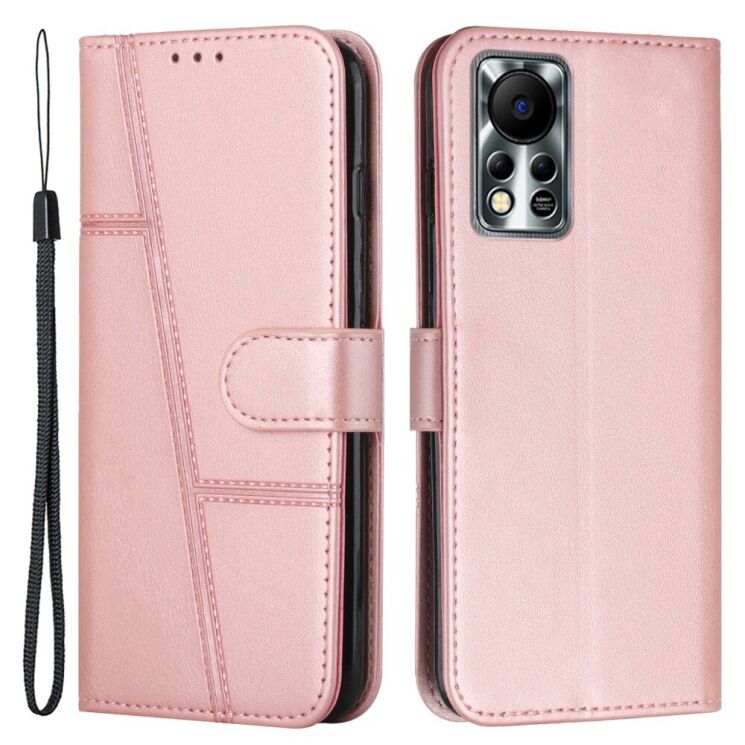 Чехол-книжка с застежкой UniCase Jet Cover для Infinix Hot 11s NFC (X6812B) - Rose Gold: фото 1 из 11