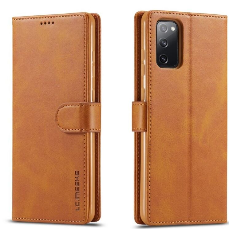 Чехол LC.IMEEKE Wallet Case для Samsung Galaxy S20 FE (G780) - Brown: фото 1 из 11
