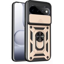 Чехол с защитой камеры Deexe Armor Shield для Google Pixel 11 / 11 Pro - Gold: фото 1 из 9