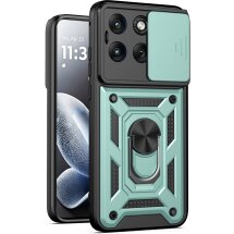 Чехол с защитой камеры Deexe Armor Shield для Motorola Edge 70 Fusion - Green: фото 1 из 9