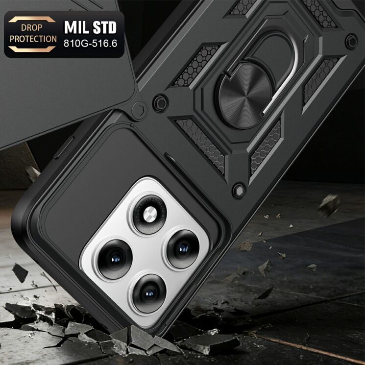 Чохол із захистом камери Deexe Armor Shield для Motorola Edge 70 Pro - Silver: фото 2 з 9