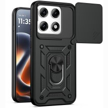 Чехол с защитой камеры Deexe Armor Shield для Motorola Edge 70 Pro - Black: фото 1 из 9
