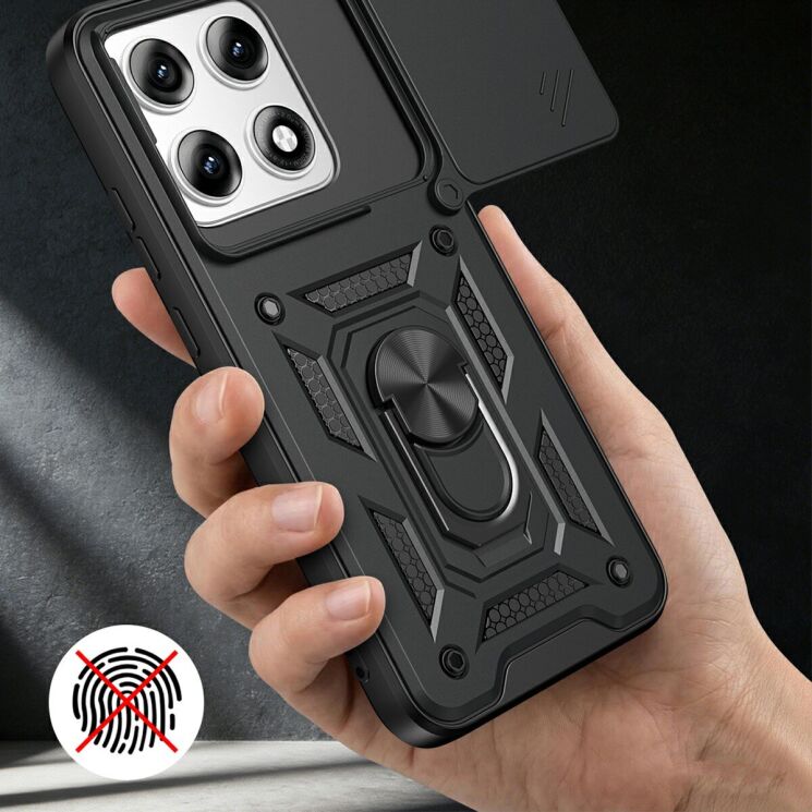 Чохол із захистом камери Deexe Armor Shield для Motorola Edge 70 Pro - Silver: фото 5 з 9