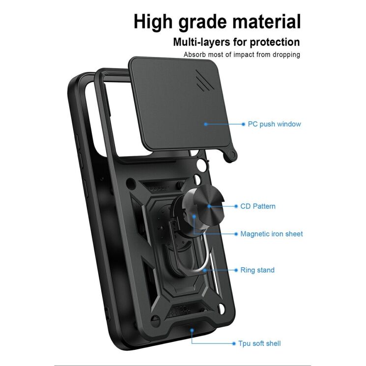 Чохол із захистом камери Deexe Armor Shield для Motorola Edge 70 Pro - Silver: фото 8 з 9
