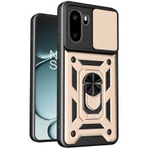 Чехол с защитой камеры Deexe Armor Shield для OnePlus 15R - Gold: фото 1 из 8