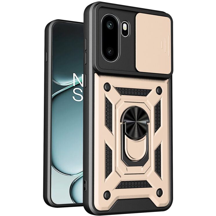 Чохол із захистом камери Deexe Armor Shield для OnePlus 15R - Gold: фото 1 з 8