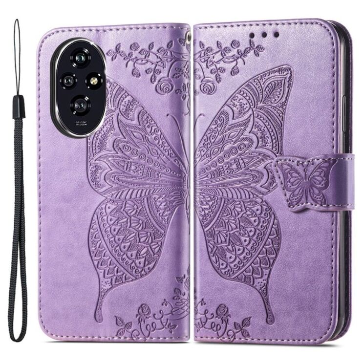 Чехол UniCase Butterfly Pattern для Honor 200 Pro - Light Purple: фото 1 из 6