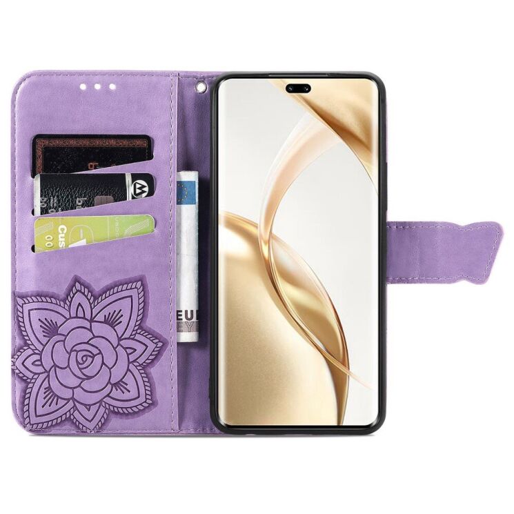 Чехол UniCase Butterfly Pattern для Honor 200 Pro - Light Purple: фото 2 из 6