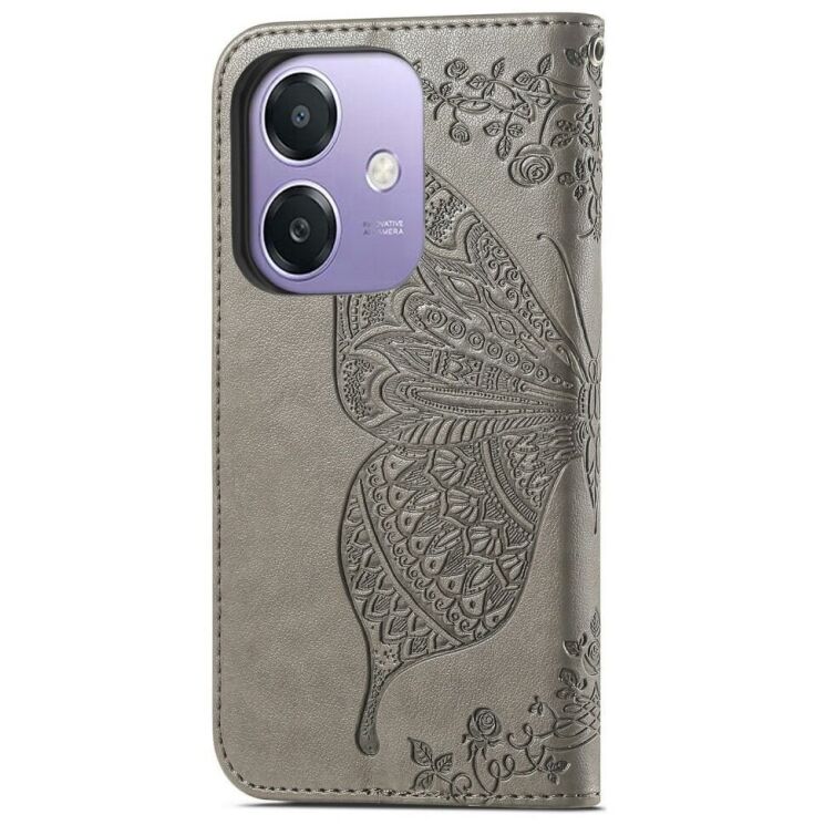 Чехол UniCase Butterfly Pattern для OPPO A3x / A3 / A40m - Grey: фото 6 из 7