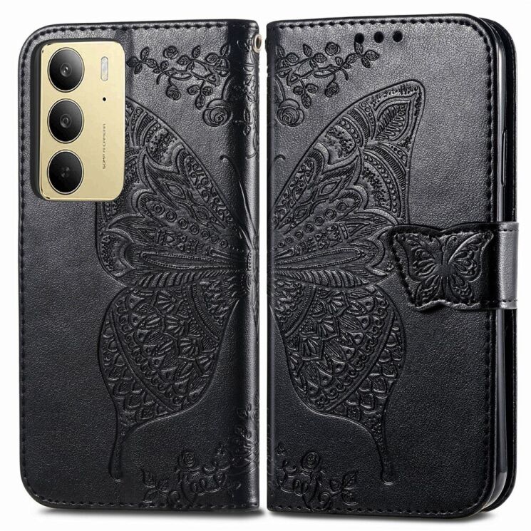 Чехол UniCase Butterfly Pattern для Realme C75 - Black: фото 2 из 9