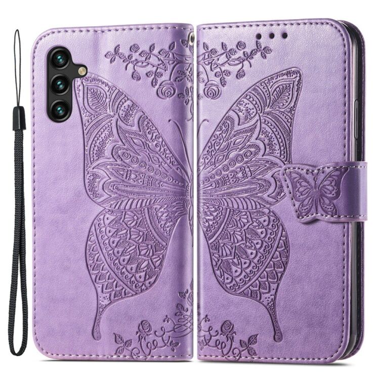 Чехол UniCase Butterfly Pattern для Samsung Galaxy A13 5G (A136) / A04s (A047) - Light Purple: фото 2 из 7