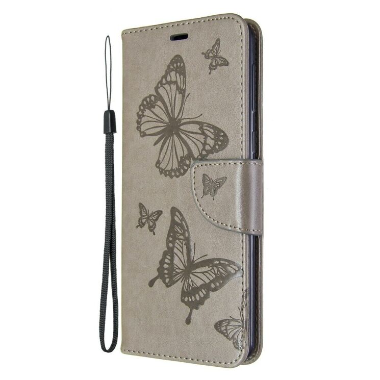 Чохол-книжка з малюнком UniCase Butterfly Pattern для Samsung Galaxy A21 (A215) - Grey: фото 2 з 9