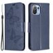Чехол UniCase Butterfly Pattern для Xiaomi Mi 11 Lite / 11 Lite NE - Dark Blue (233574DB). Фото 2 из 8