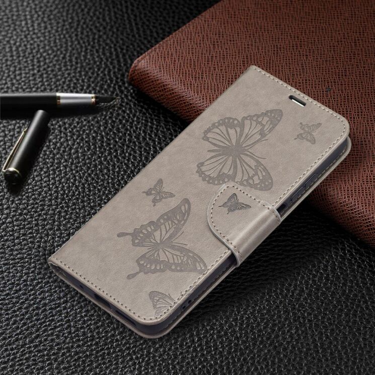 Чехол UniCase Butterfly Pattern для Xiaomi Redmi 10 / 10 (2022) / 10 Prime - Grey: фото 5 из 6