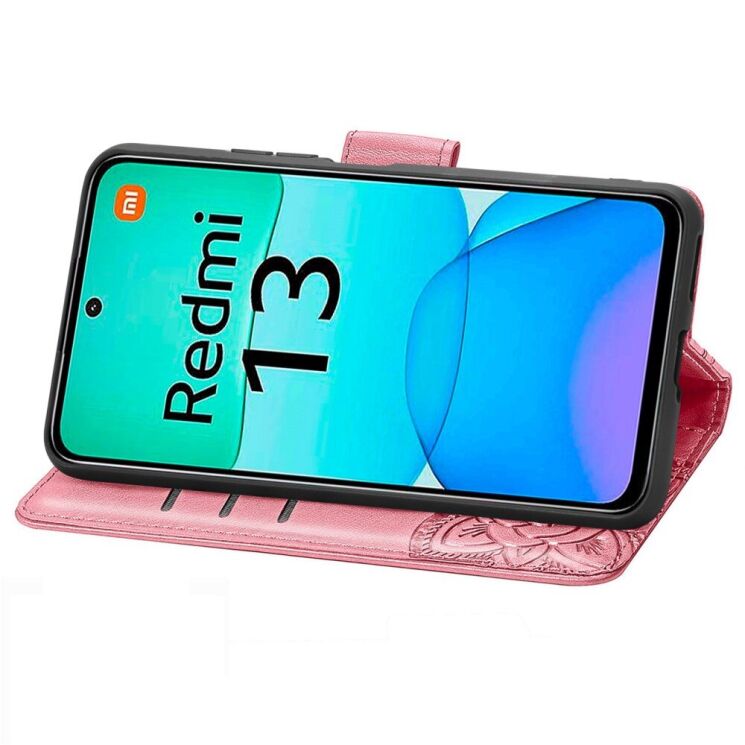 Чехол UniCase Butterfly Pattern для Xiaomi Redmi 13 - Pink: фото 3 из 7