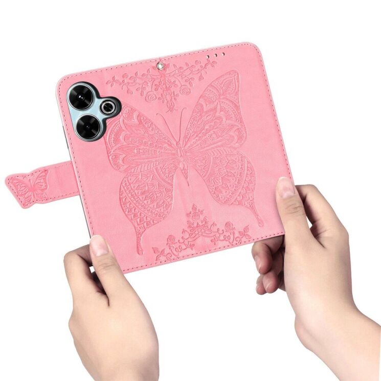 Чехол UniCase Butterfly Pattern для Xiaomi Redmi 13 - Pink: фото 7 из 7