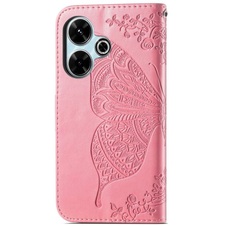 Чехол UniCase Butterfly Pattern для Xiaomi Redmi 13 - Pink: фото 5 из 7