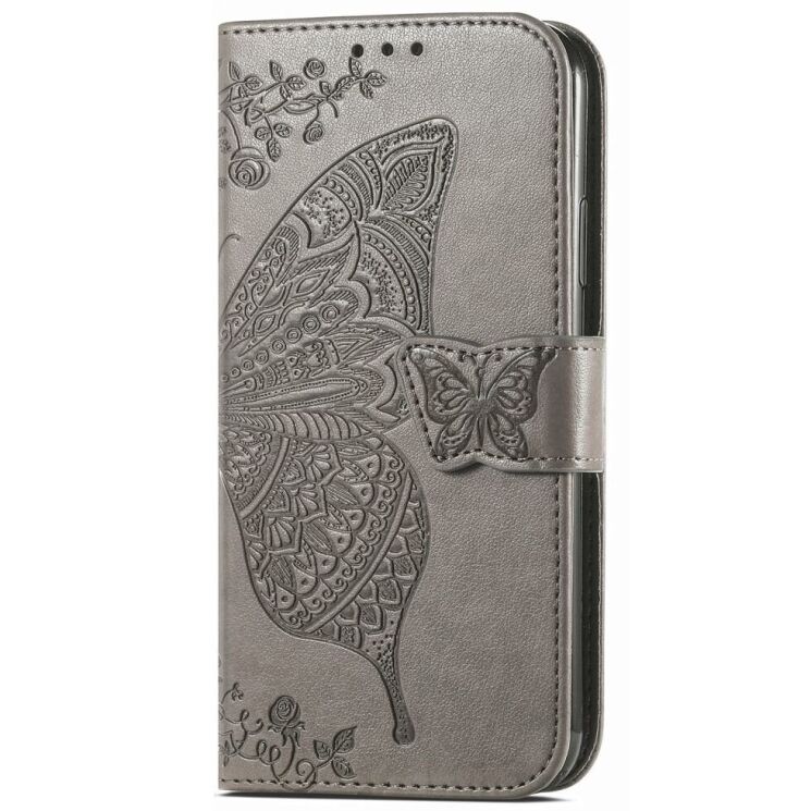 Чехол UniCase Butterfly Pattern для Xiaomi Redmi Note 12 - Grey: фото 4 из 9
