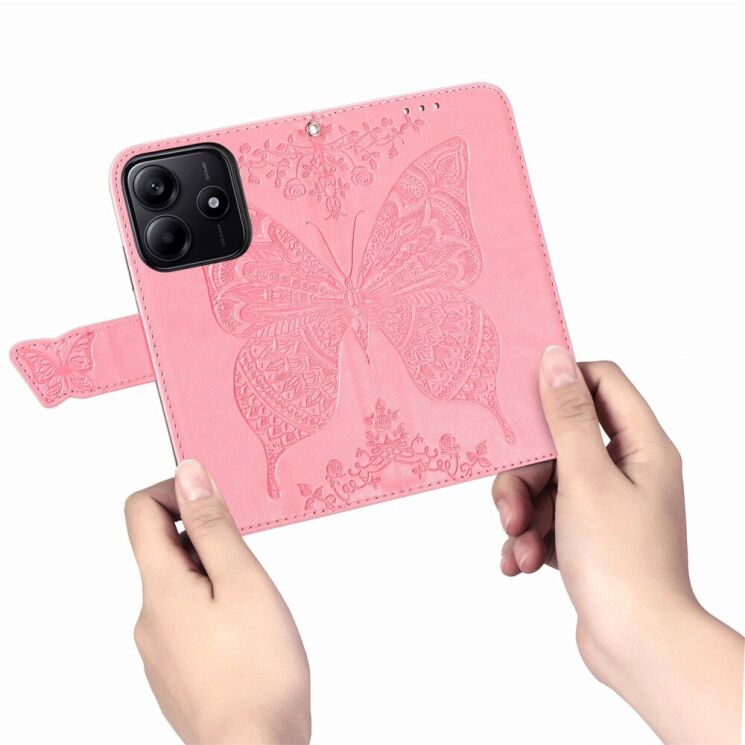 Чехол UniCase Butterfly Pattern для Xiaomi Redmi Note 14 5G - Pink: фото 7 из 9
