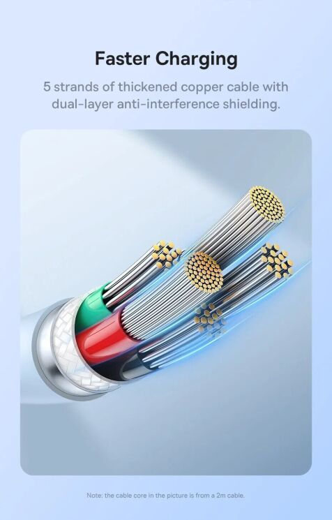 Кабель Baseus Pudding Series Type-C to Lightning (20W, 2m) P10355701221-01 - White: фото 19 з 27