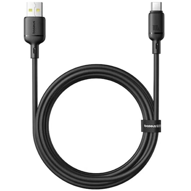 Кабель Baseus Silky Series USB to Type-C (100W, 1m) P10377703 - Cluster Black: фото 2 из 19