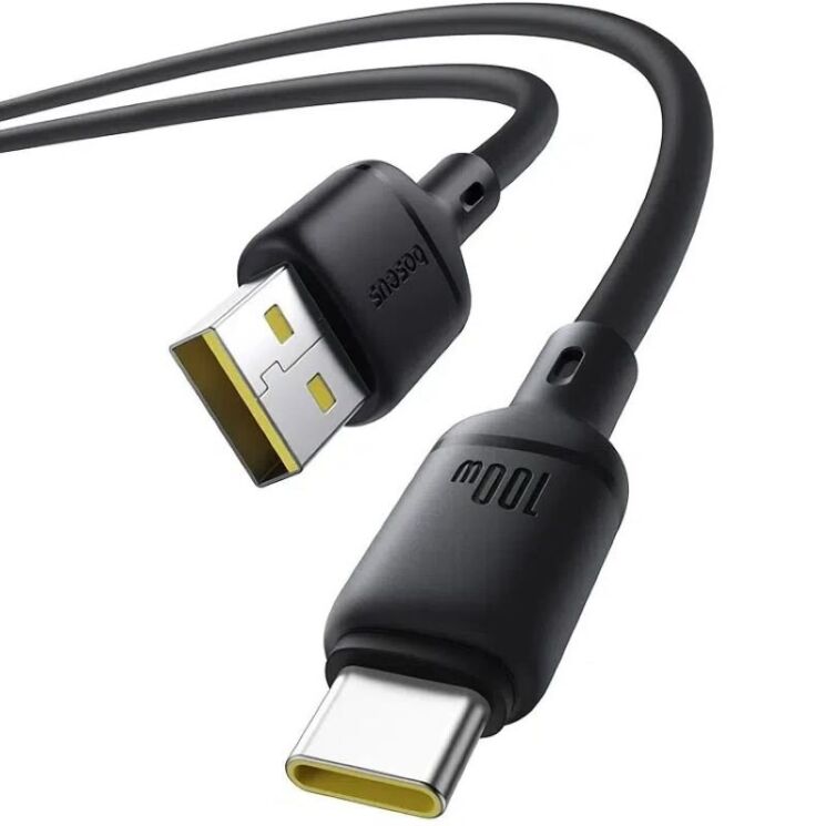 Кабель Baseus Silky Series USB to Type-C (100W, 1m) P10377703 - Cluster Black: фото 3 из 19