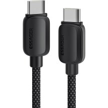 Кабель ESSAGER Breeze Type-C to Type-C (100W, 2m) EXCTT1-WLA01-P - Black: фото 1 з 10