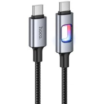 Кабель Hoco U144 Type-C to Type-C (60W, 3A, 1.2m) - Black: фото 1 з 6