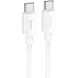 Кабель Hoco X96 100W Type-C to Type-C (1m) - White (896407W). Фото 1 з 6