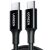 Кабель UGREEN US300 Type-C to Type-C (100W, 5A 1m) - Black: фото 1 з 13