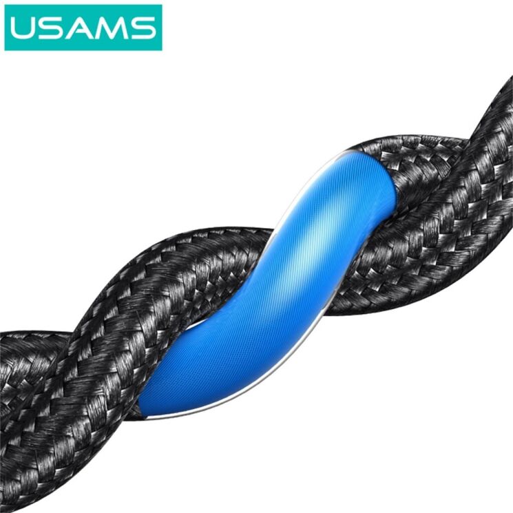 Кабель USAMS SJ740 2 In 1 Type-C to 2Type-C (72W, 3A, 1.2m) - Gray: фото 6 из 6