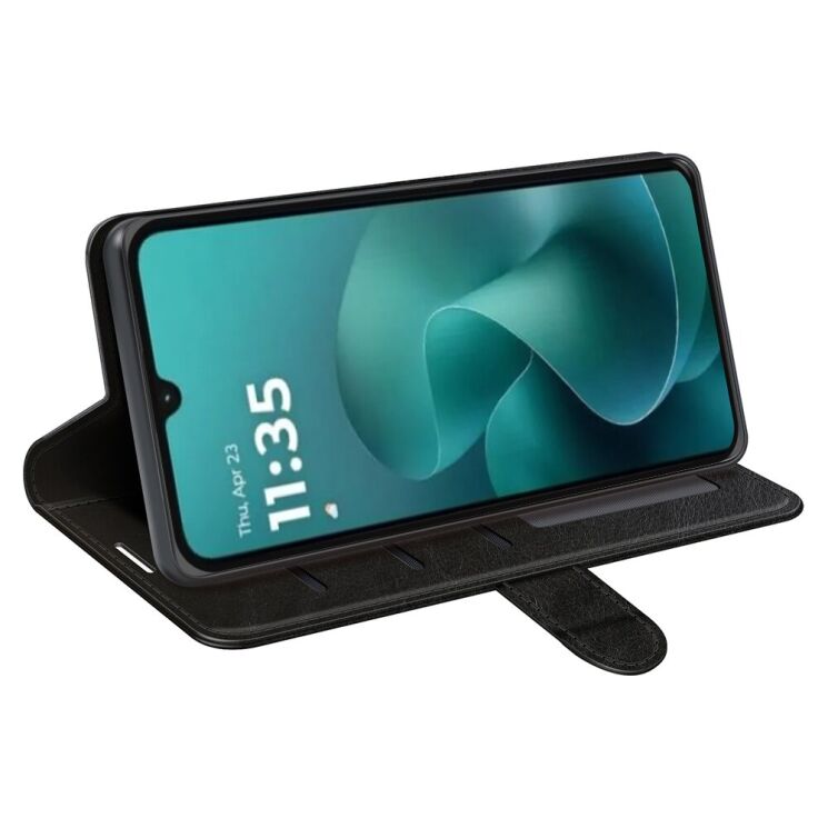 Класичний чохол-книжка Deexe Wallet Style для Motorola Moto G06 - Black: фото 3 з 7
