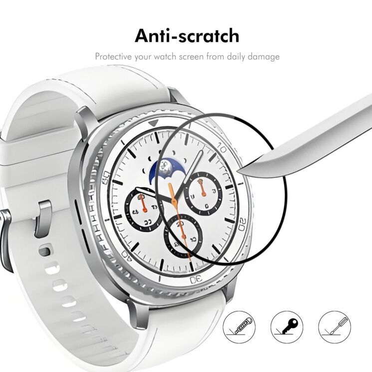 Комплект захисних плівок ENKAY Protector Film для Samsung Galaxy Watch 8 Classic - Black: фото 5 з 7