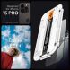 Комплект защитного стекла Spigen (SGP) GLAS.tR EZ Fit Black для Apple iPhone 15 Pro - Black (339569B). Фото 9 из 14