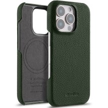 Кожаный чехол MELKCO Leather Case для Apple iPhone 16 Pro Max - Dark Green: фото 1 из 5