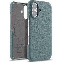 Кожаный чехол MELKCO Leather Case для Apple iPhone 16 - Blue: фото 1 из 5