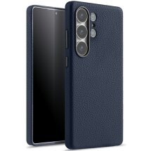 Кожаный чехол MELKCO Leather Case Magnetic для Samsung Galaxy S25 Ultra (S938) - Dark Blue: фото 1 из 10