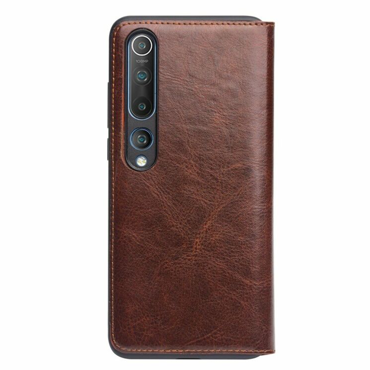 Кожаный чехол QIALINO Classic Case для Xiaomi Mi 10 Pro - Brown: фото 4 из 14