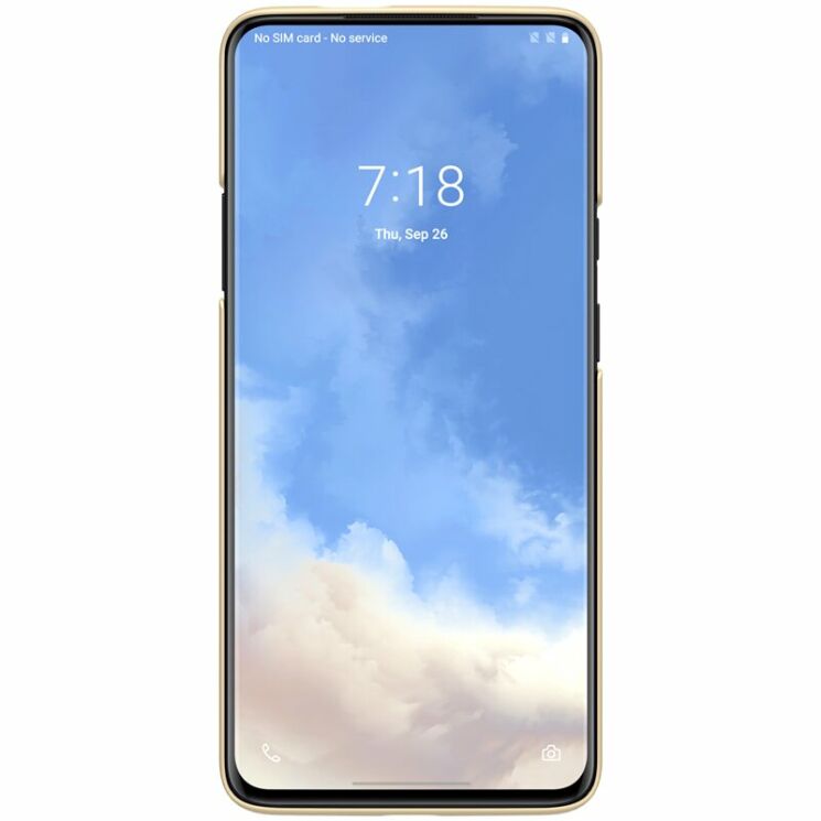 Пластиковий чохол NILLKIN Frosted Shield для OnePlus 7T Pro - Gold: фото 3 з 20