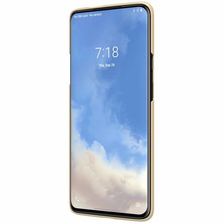 Пластиковий чохол NILLKIN Frosted Shield для OnePlus 7T Pro - Gold: фото 5 з 20