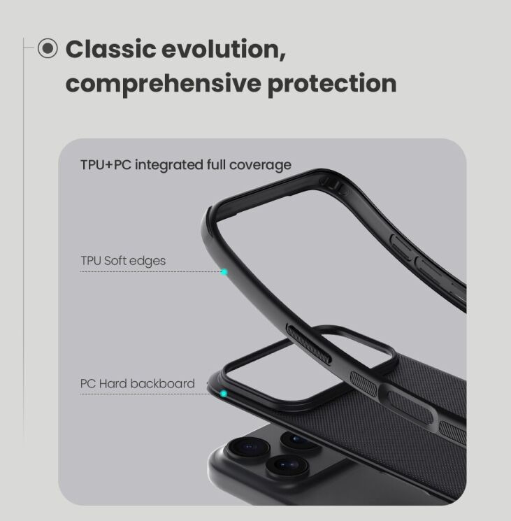 Пластиковый чехол NILLKIN Frosted Shield Pro для Apple iPhone 17 Pro - Black: фото 8 из 18