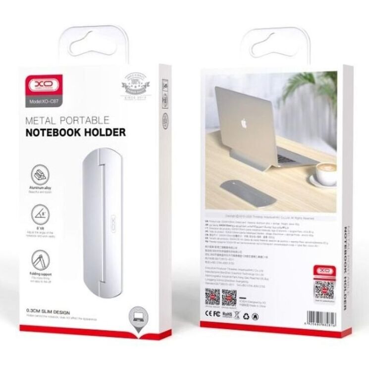Подставка для ноутбука XO C87 Notebook Holder - Silver: фото 5 из 6